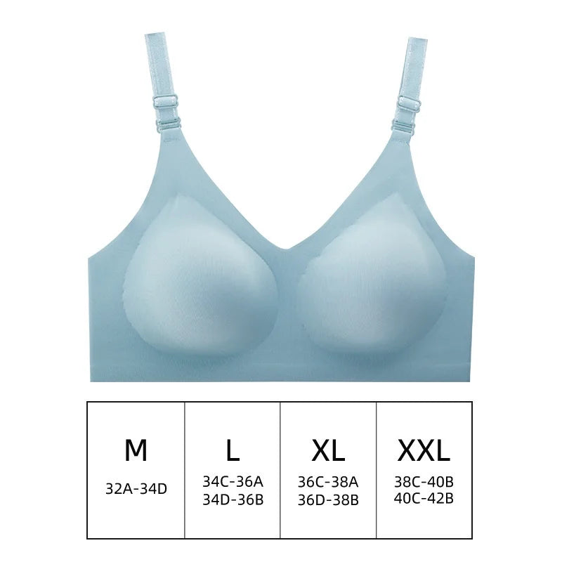 Women's Thin Seamless Soft Jelly Color Bra