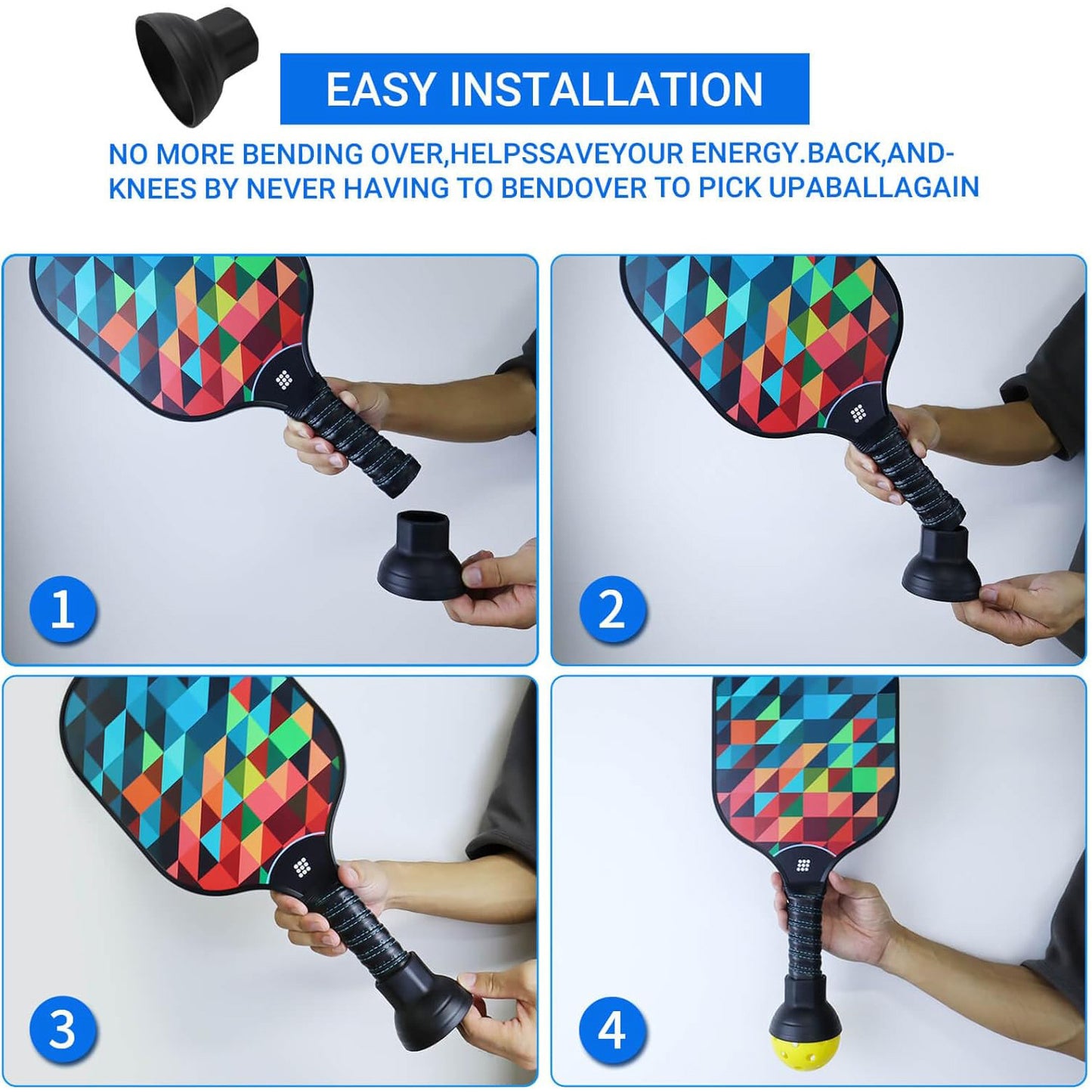 Silicone Pickleball Ball Retriever Set