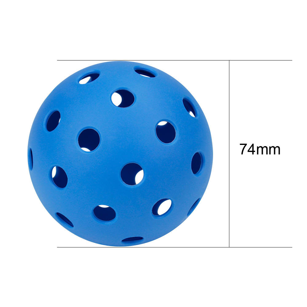 12-Pack 74mm 40-Hole Plastic Pickleball Balls with Net Bag