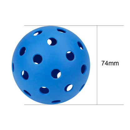 12-Pack 74mm 40-Hole Plastic Pickleball Balls with Net Bag