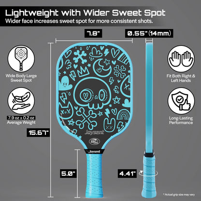 T300 Carbon Fiber Pickleball Paddle – 14mm Honeycomb Core