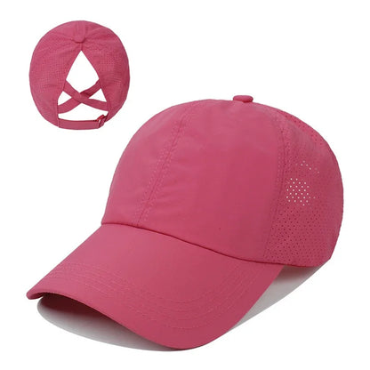 Women's Ponytail Sports Cap – Breathable Quick-Dry Hat