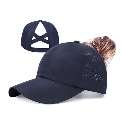 Women's Ponytail Sports Cap – Breathable Quick-Dry Hat
