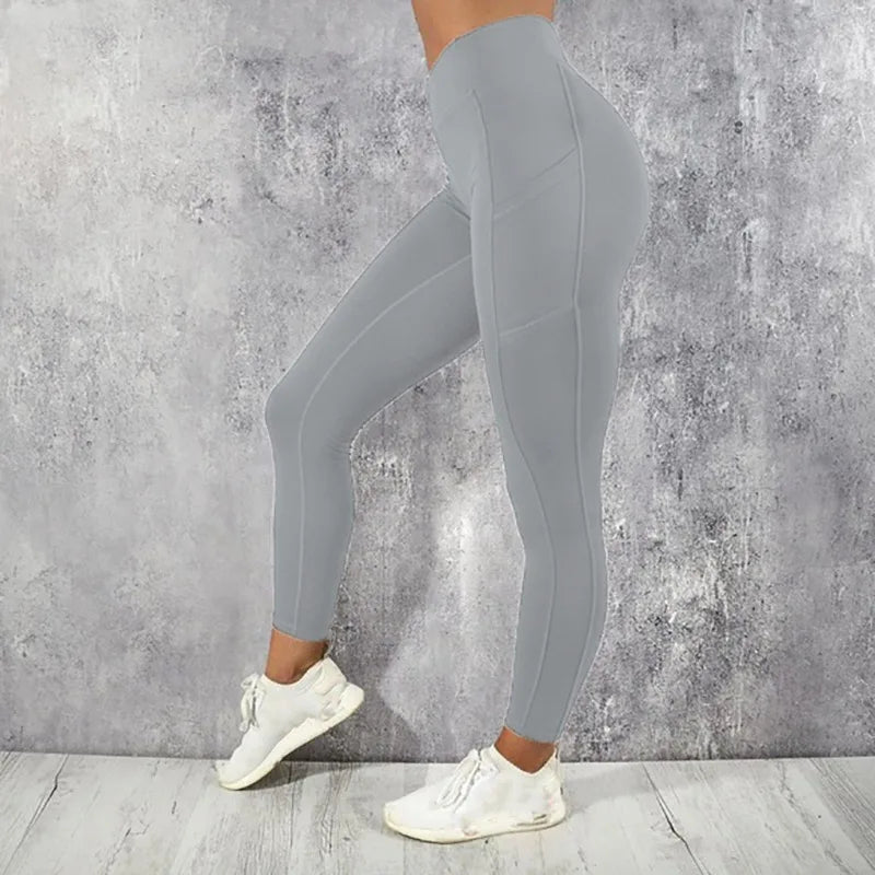 Women's High Waisted Yoga Fitness Leggings with Pocket