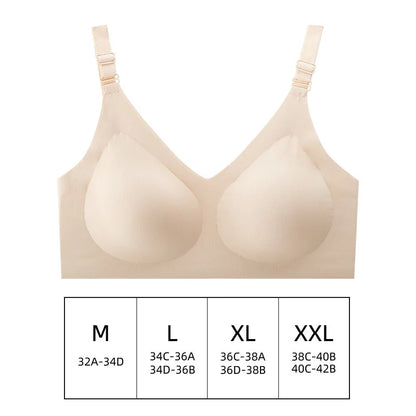 Women's Thin Seamless Soft Jelly Color Bra