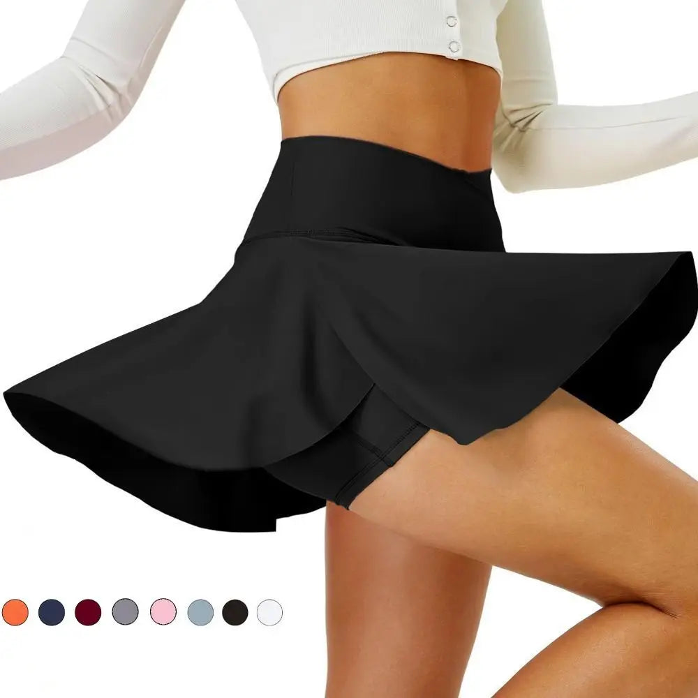Pleated Pickleball Skort – Athletic Skirt with Built-In Shorts
