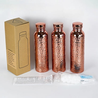 Patterned Copper Water Drinking Bottle
