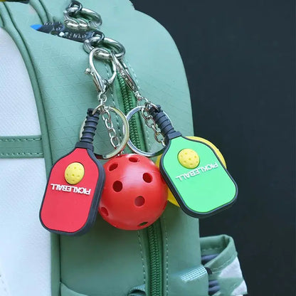 Pickleball Metal Keychain