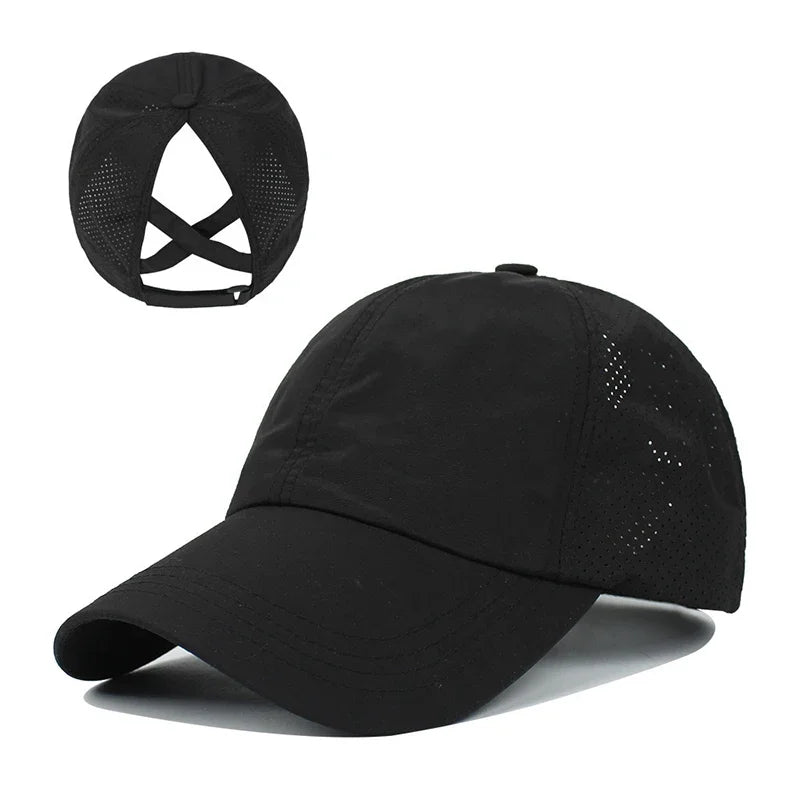 Women's Ponytail Sports Cap – Breathable Quick-Dry Hat