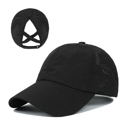 Women's Ponytail Sports Cap – Breathable Quick-Dry Hat