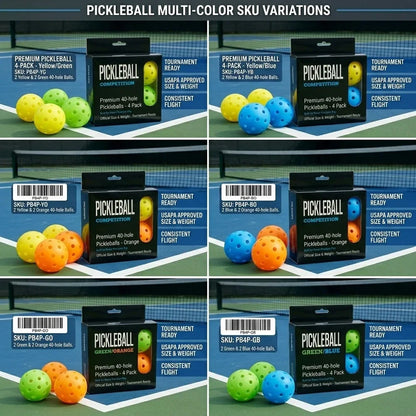 Pickleball Ball Practice Set – Indoor & Outdoor 74mm Balls