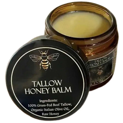 Organic Grass Fed Beef Tallow Balm With Raw Honey