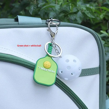 Pickleball Metal Keychain