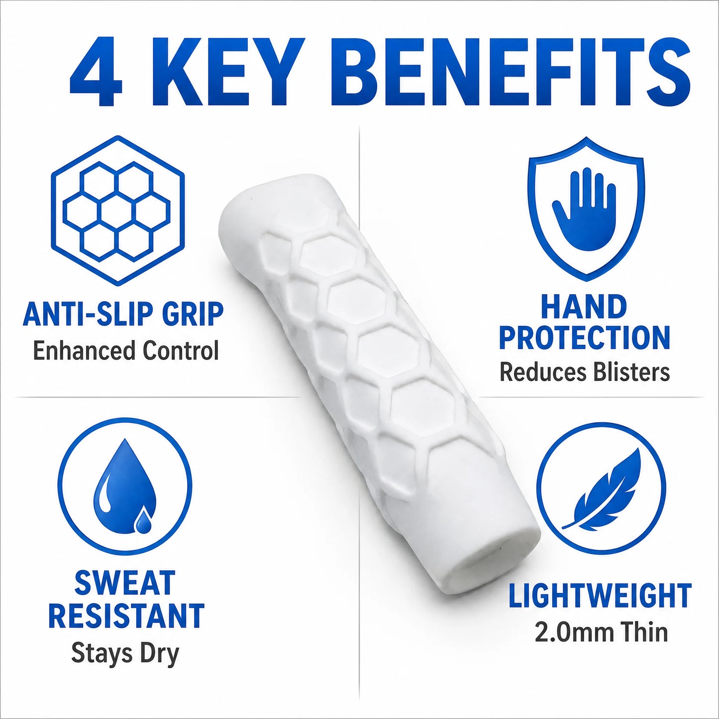 Pickleball Paddle Grip Sleeve – Hexagon Silicone Non-Slip Cover