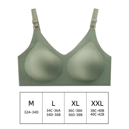 Women's Thin Seamless Soft Jelly Color Bra