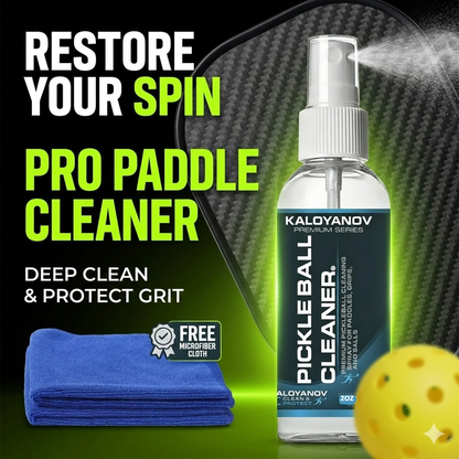 Pickleball Paddle Cleaner Spray & Microfiber Cloth Set