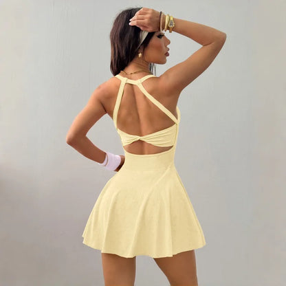 Fit and Flare Tennis Dress with Bulit-In Shorts