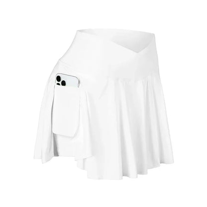 Women's Tennis Skirt with Pockets – 2-in-1 Court Skort