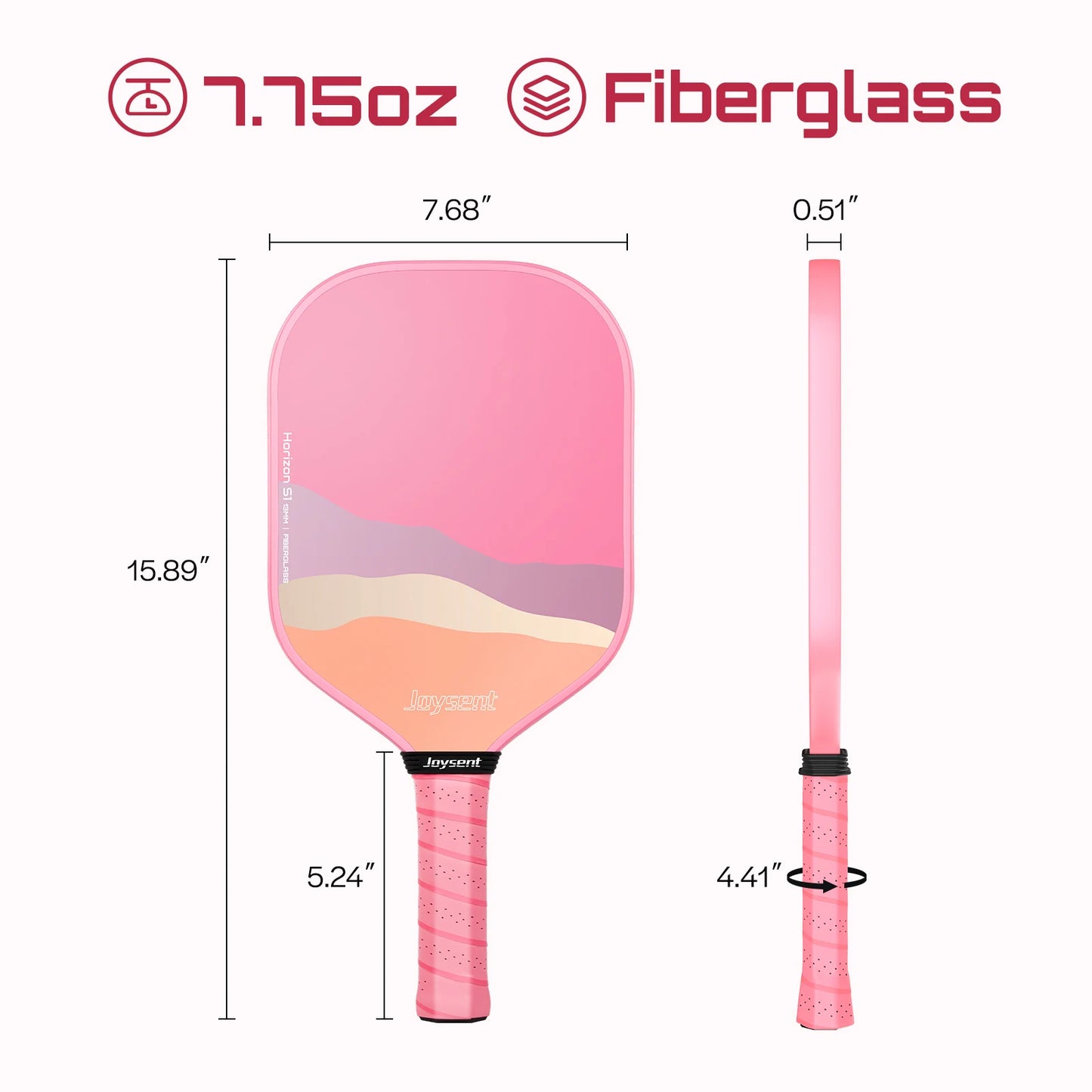 Fiberglass Pickleball Paddle – 13mm Honeycomb Core
