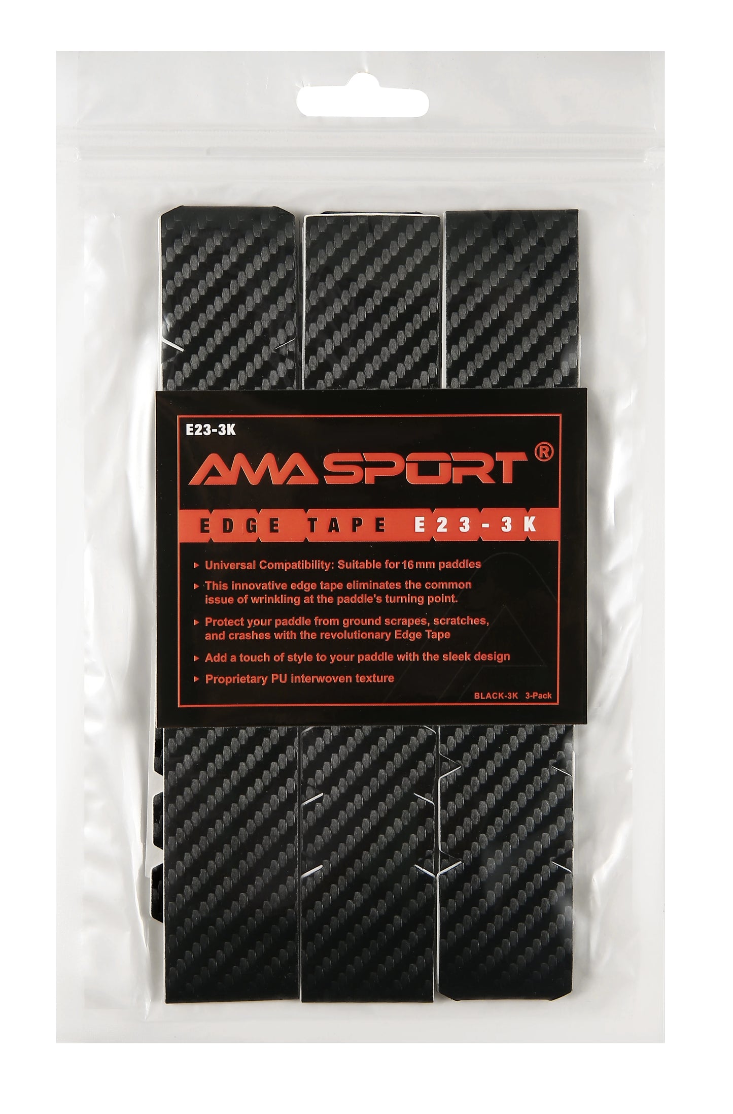 3K Carbon Fiber Pickleball Paddle Edge Guard Tape