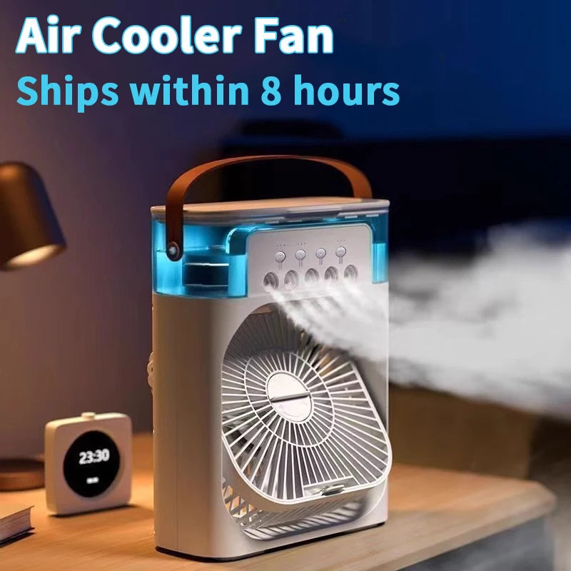 Portable Mini Air Cooler Fan with LED night light
