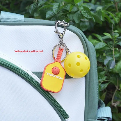 Pickleball Metal Keychain