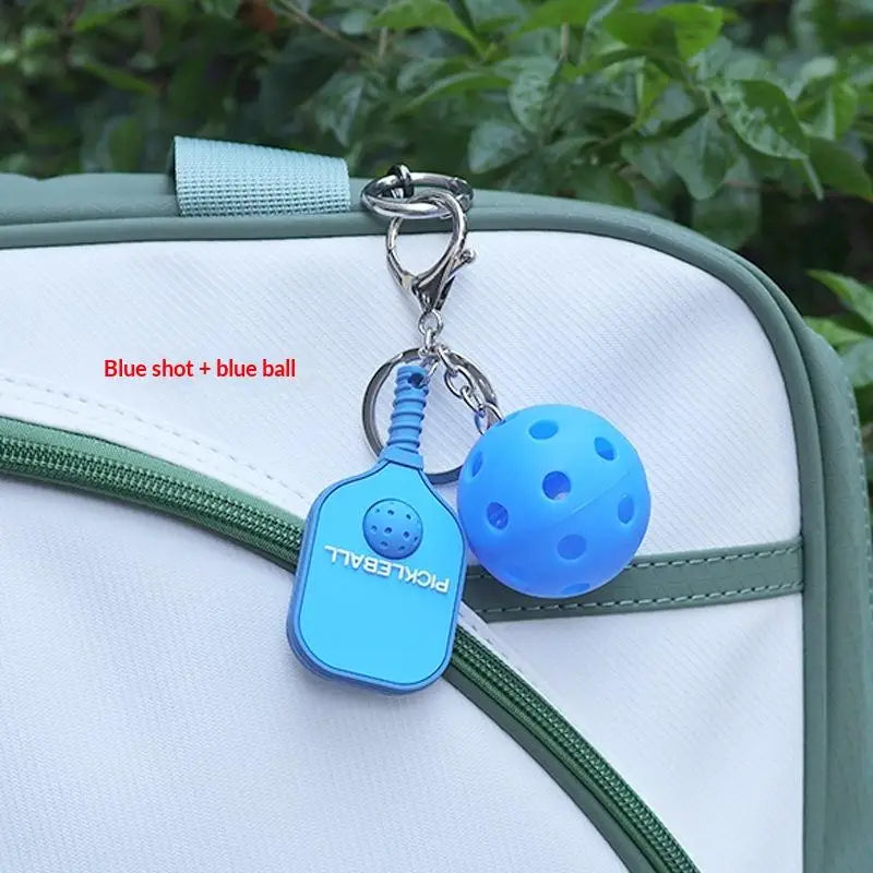 Pickleball Metal Keychain