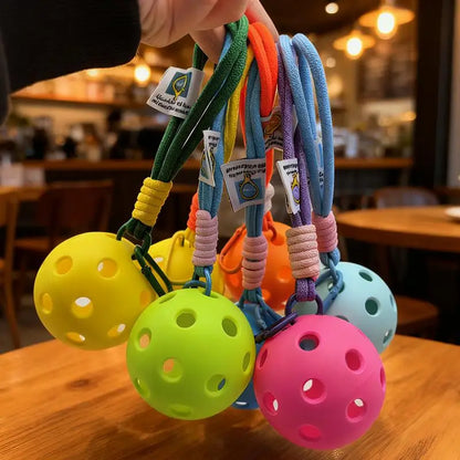 Pickleball Racket Metal Keychain