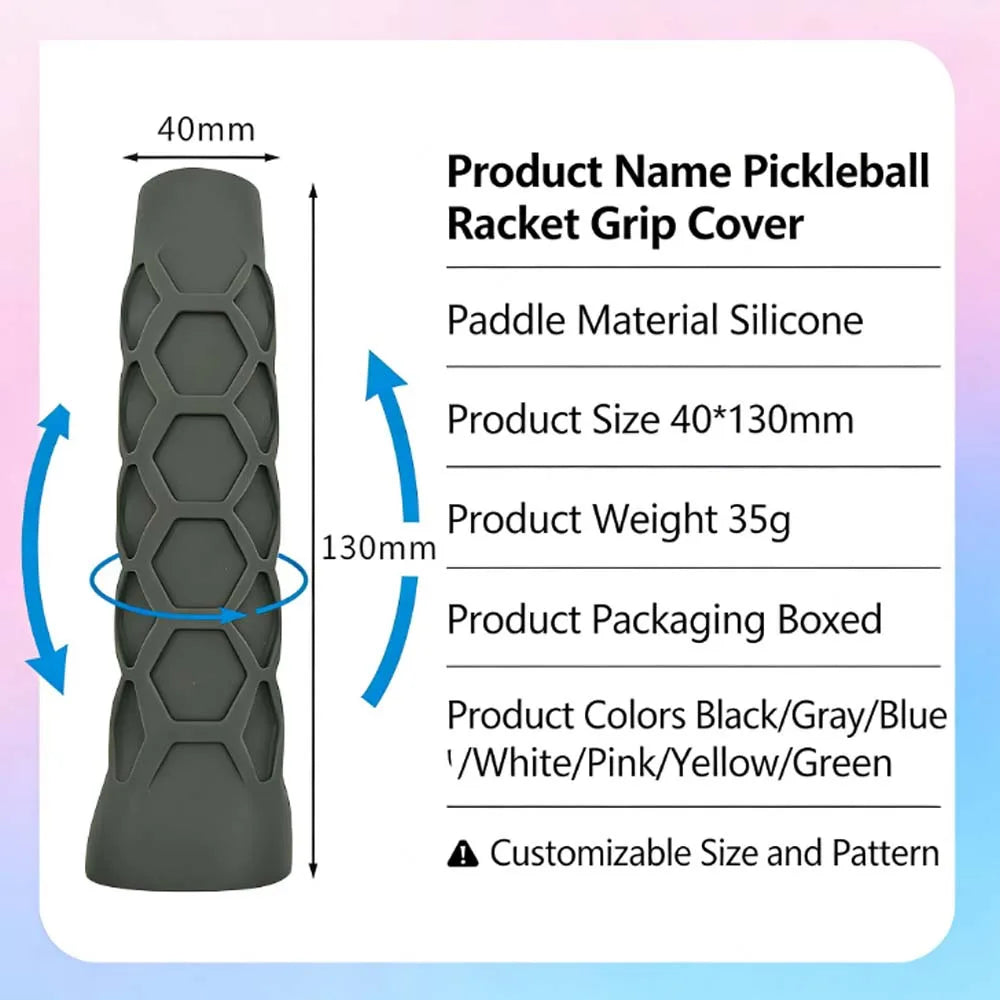Pickleball Paddle Grip Sleeve – Shock-Absorbing Silicone Cover