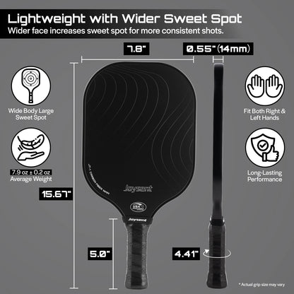 T300 Carbon Fiber Pickleball Paddle – 14mm Honeycomb Core