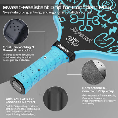 T300 Carbon Fiber Pickleball Paddle – 14mm Honeycomb Core