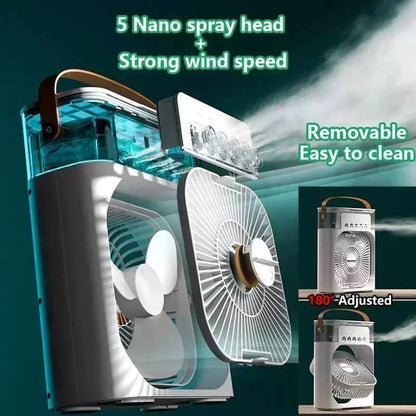 Portable Mini Air Cooler Fan with LED night light