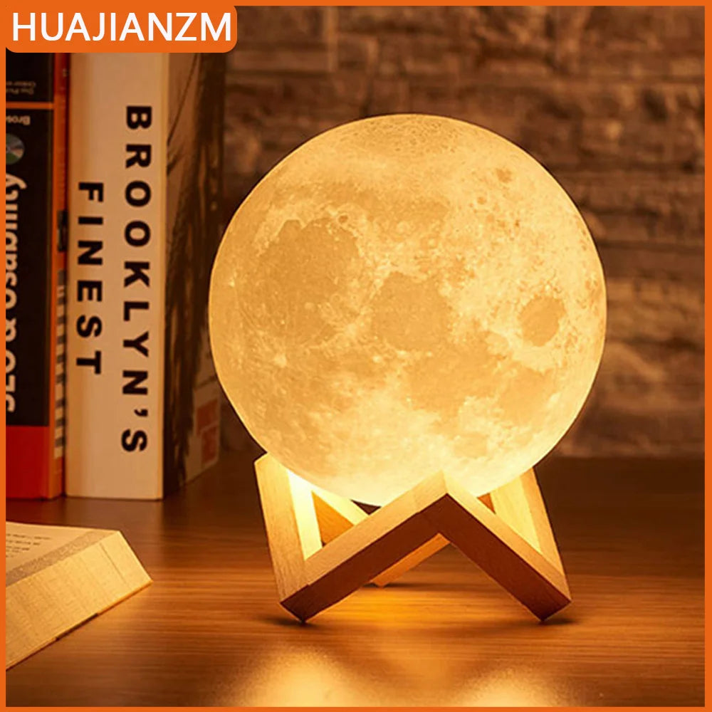 Moon Lamp LED Night Light With Stand
