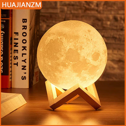 Moon Lamp LED Night Light With Stand