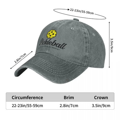 Pickleball Lover Hat – Adjustable Distressed Baseball Cap