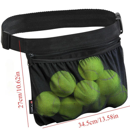Pickleball Ball Waist Bag – Adjustable Mesh Ball Holder