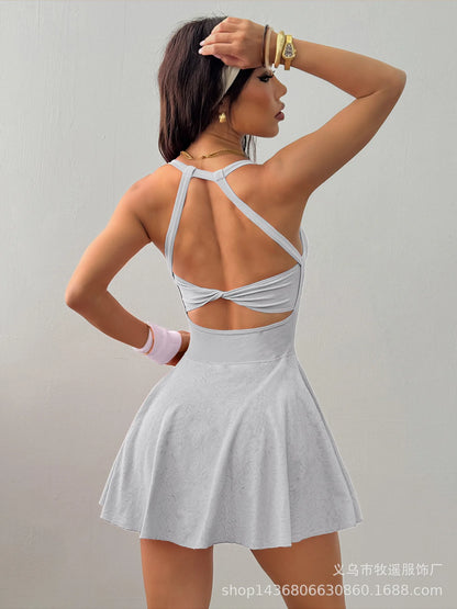 Fit and Flare Tennis Dress with Bulit-In Shorts