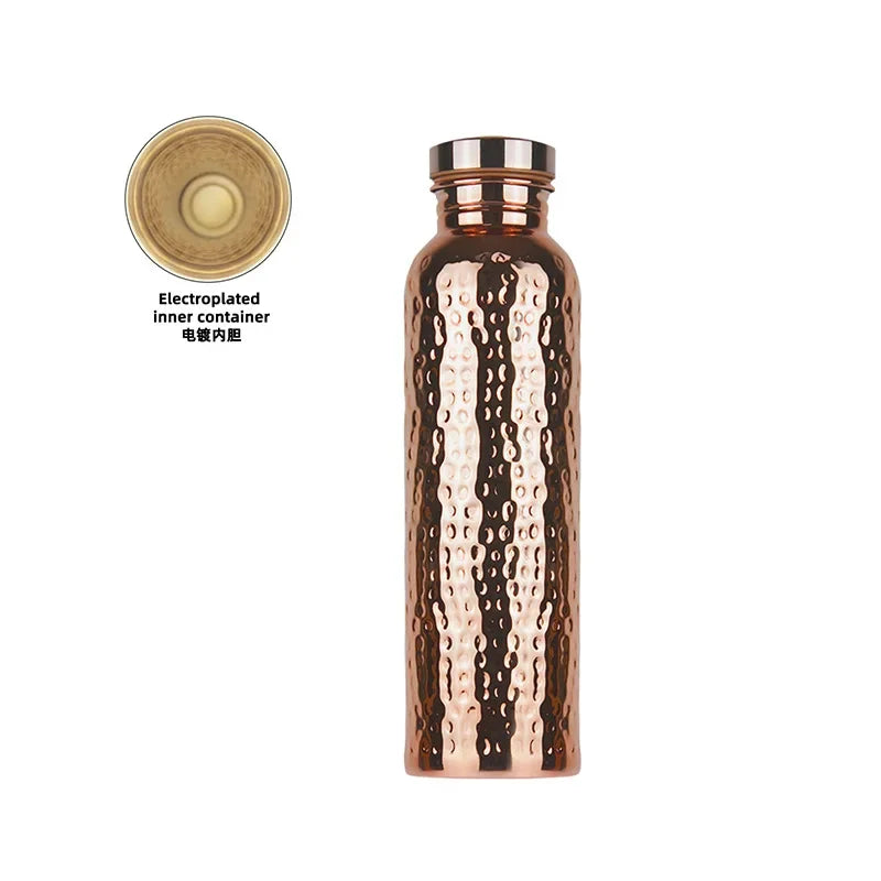 Patterned Copper Water Drinking Bottle