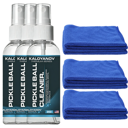Pickleball Paddle Cleaner Spray & Microfiber Cloth Set