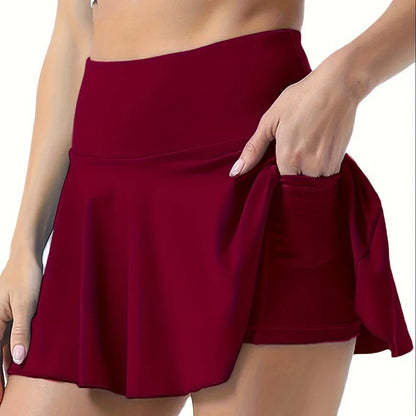 Pleated Pickleball Skort – Athletic Skirt with Built-In Shorts