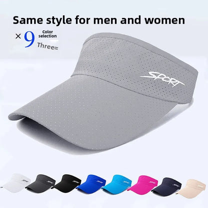Quick-Dry Sports Visor – Adjustable UV Sun Hat