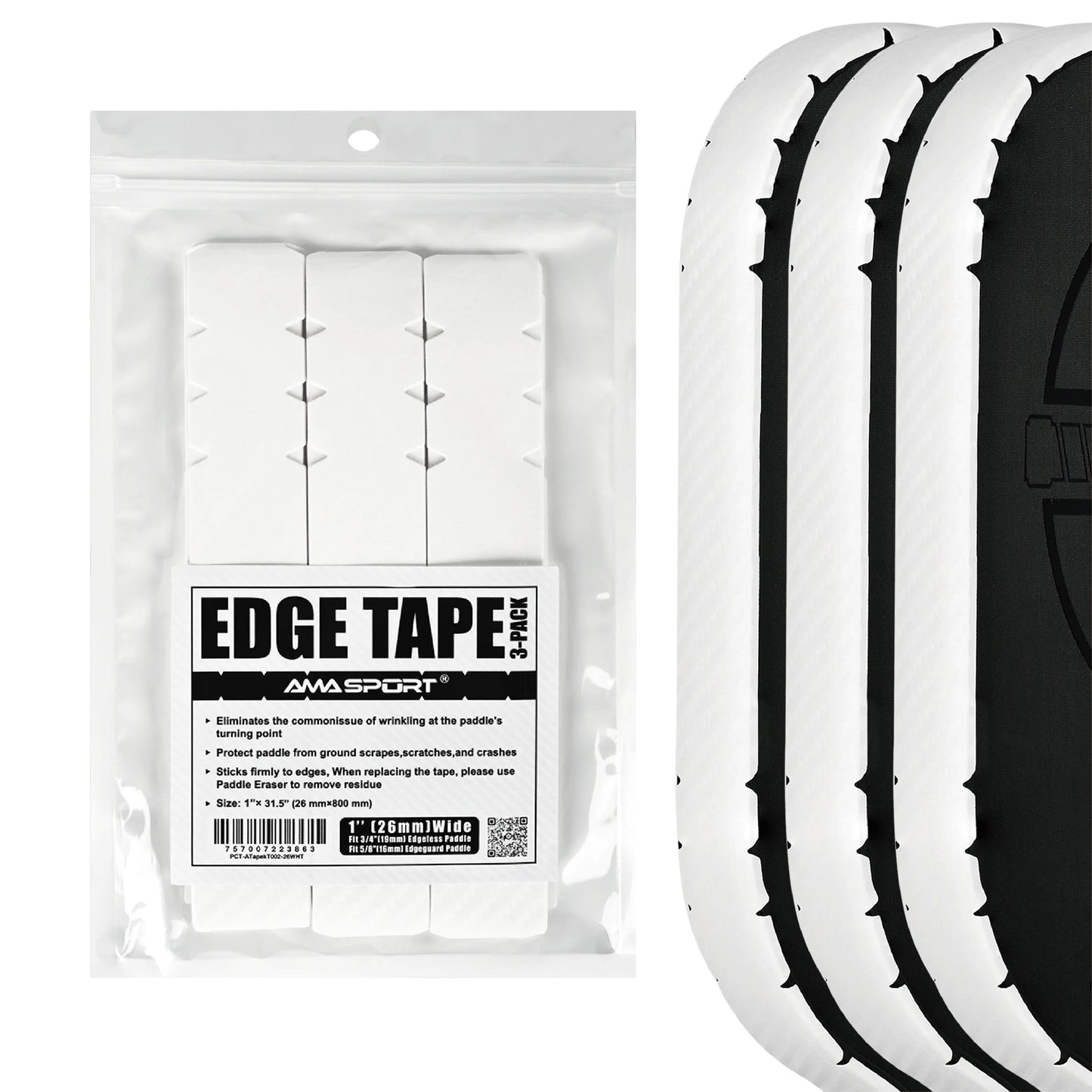 3K Carbon Fiber Pickleball Paddle Edge Guard Tape
