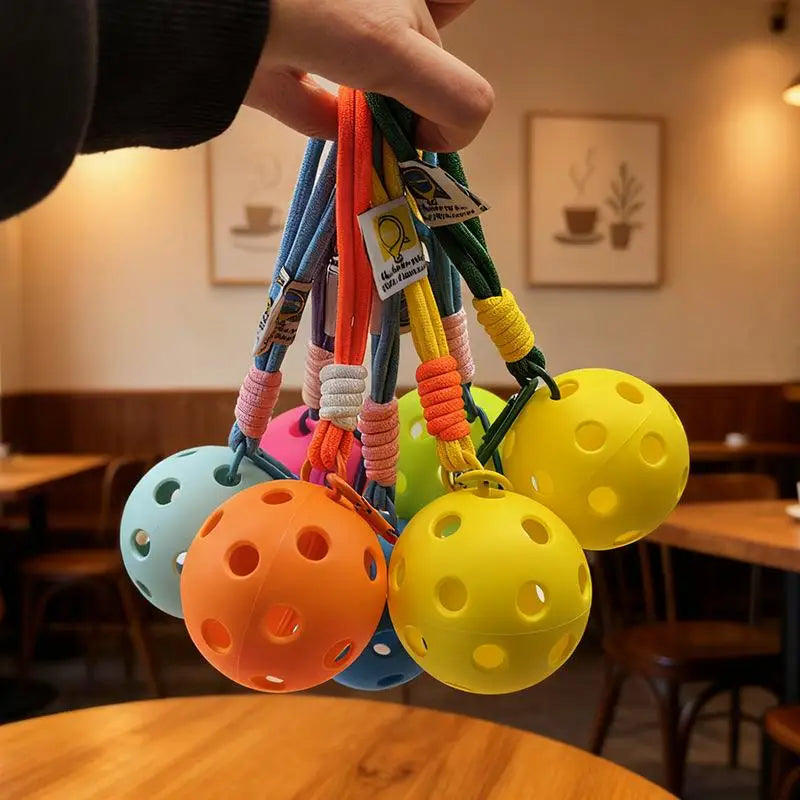 Pickleball Racket Metal Keychain
