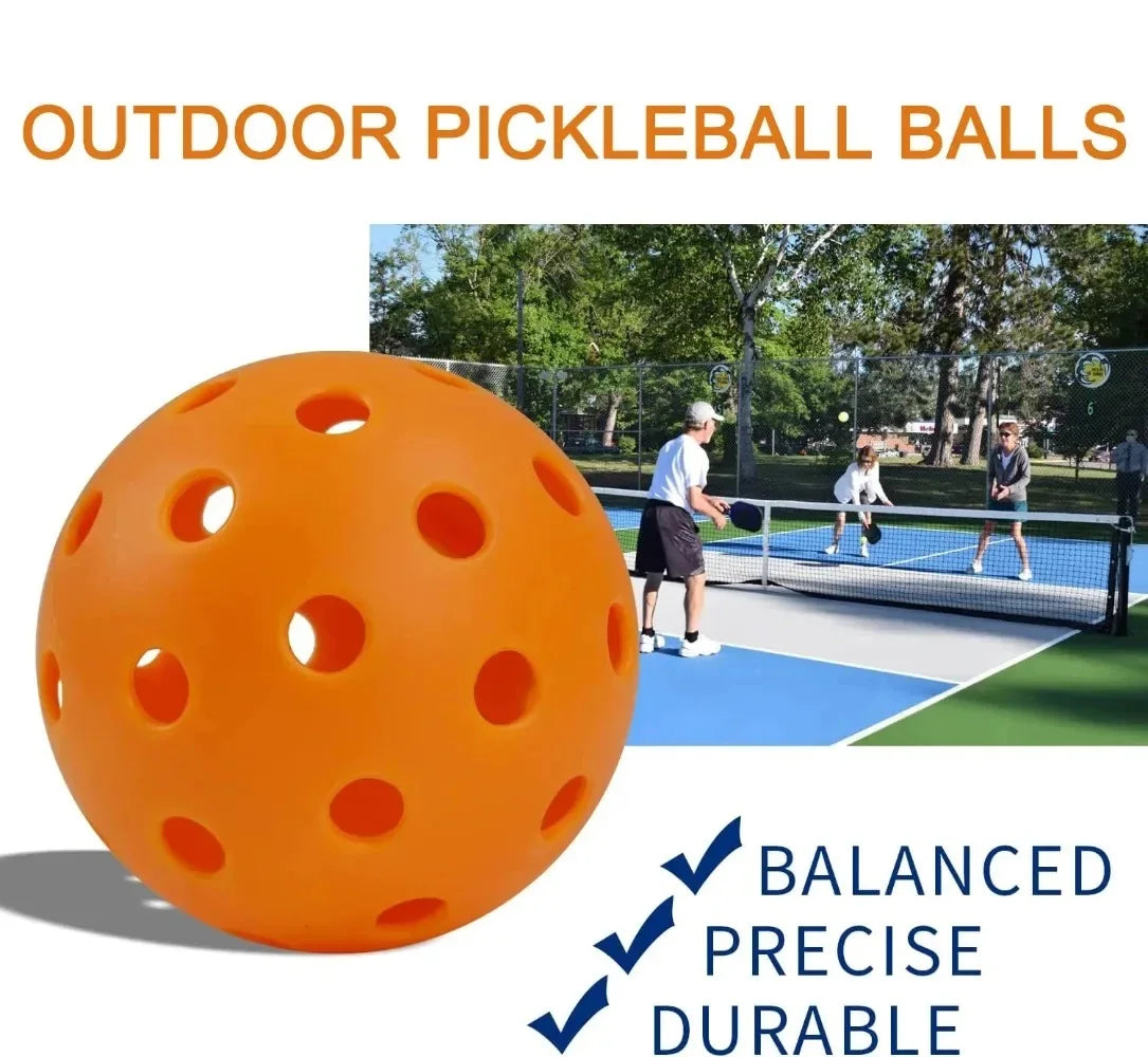 Outdoor Pickleball Balls – 40-Hole 74mm Durable Set