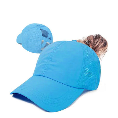 Women's Ponytail Sports Cap – Breathable Quick-Dry Hat
