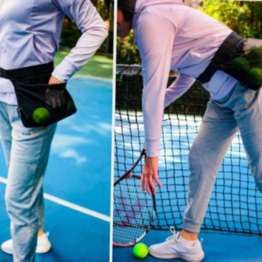 Pickleball Ball Waist Bag – Adjustable Mesh Ball Holder