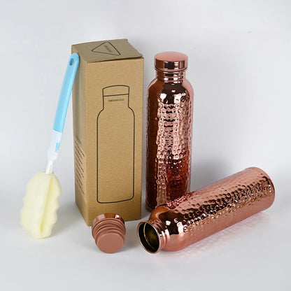 Patterned Copper Water Drinking Bottle