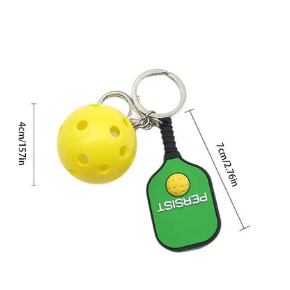 Pickleball Metal Keychain