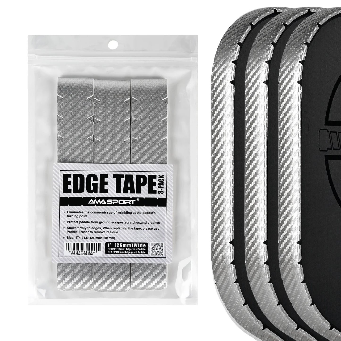 3K Carbon Fiber Pickleball Paddle Edge Guard Tape