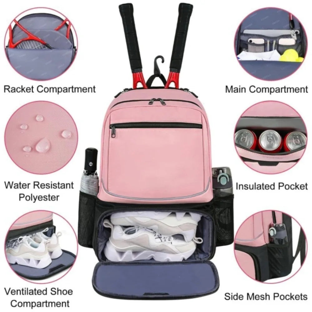 Reversible Pickleball Backpack – Large Capacity Gear Bag